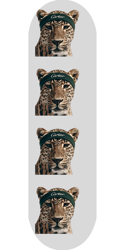 Jaguar mit Designer Stirnband Board